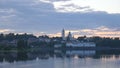 A beautiful sunset in the city of Myshkin, timelapse