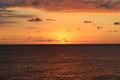 Jamaican sunset at Negril Royalty Free Stock Photo