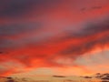 Beautiful sunset clouds fire red dawn reflection Royalty Free Stock Photo