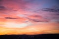 Clouds in many colors, beautiful sunset Royalty Free Stock Photo