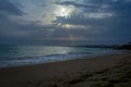 A Beautiful sunset with beautiful clouds & sunshine at hawksbay beach karachi pakistan