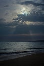 A Beautiful sunset with beautiful clouds & sunshine at hawksbay beach karachi pakistan