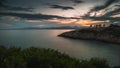 Beautiful sunset on the coast of Spain.4K