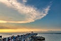 Beautiful sunset on the coast Royalty Free Stock Photo