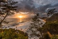 Beautiful sunset and coastline in southern of Ibusuki, Japan Royalty Free Stock Photo