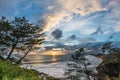 Beautiful sunset and coastline in southern of Ibusuki, Japan Royalty Free Stock Photo