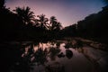 Beautiful sunset colors reflected in the Philippine water