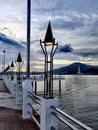 Beautiful sunset ,  Dataran Lang, Langkawi, Malaysia. Royalty Free Stock Photo