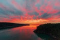 Beautiful Sunset, Deception Pass State Park Royalty Free Stock Photo
