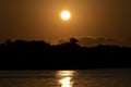 Beautiful sunset in dyllic beach in Boipeba Island, Brazil Royalty Free Stock Photo