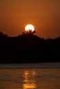 Beautiful sunset in dyllic beach in Boipeba Island, Brazil Royalty Free Stock Photo