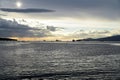 The beautiful sunset at the English bay Vancouver.