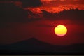 Beautiful sunset at Enisala Royalty Free Stock Photo