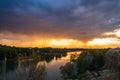 The beautiful sunset of Erqis River