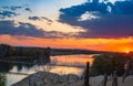 The beautiful sunset of Erqis River