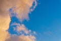 Beautiful sunset evening orange, yellow and dark clouds.Sunset evening cloud,golden cloud.Nice background Royalty Free Stock Photo