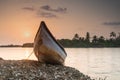 Beautiful sunset in the fishing village of Betul in Goa, India