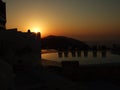 Sunset at Folegandros island Royalty Free Stock Photo