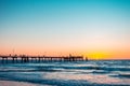 Beautiful sunset at Glenelg beach