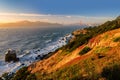 Beautiful sunset in Golden Gate Bay, San Francisco Royalty Free Stock Photo