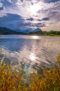 Beautiful Sunset at Grant Tetons Royalty Free Stock Photo