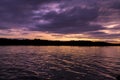 Beautiful sunset on the Guayas River in Guayaquil