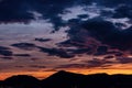 Beautiful Sunset over the hill in the Gulf of La Spezia in Liguria Italy Royalty Free Stock Photo