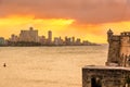 Beautiful sunset in Havana Royalty Free Stock Photo