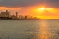 Beautiful sunset in Havana Royalty Free Stock Photo