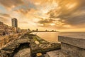 Beautiful sunset in Havana Royalty Free Stock Photo