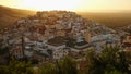 Beautiful sunset at Moulay Idriss, Morocco Royalty Free Stock Photo