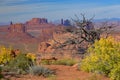 Sunset in Hunts Mesa navajo tribal majesty place near Monument Valley, Arizona, USA Royalty Free Stock Photo