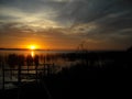 Sunset at the Estuaries Royalty Free Stock Photo