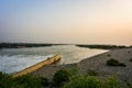 Beautiful Sunset at Indus River also known as Sawat river and si Royalty Free Stock Photo