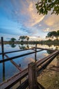 Beautiful sunset at Kampung Temiang in Ipoh, Malaysia