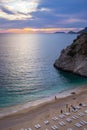 Beautiful sunset in Kaputas beach on mediterranean sea, Turkey Royalty Free Stock Photo