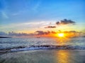 Beautiful sunset at Kedonganan Beach Bali Royalty Free Stock Photo