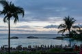 Beautiful sunset at the Ko Olina lagoons, Oahu Royalty Free Stock Photo