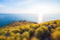 Beautiful sunset at Krating Cape, Nai Harn beach, Phuket, Thailand