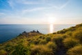 Beautiful sunset at Krating Cape, Nai Harn beach, Phuket, Thailand