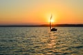 Beautiful sunset, Lake Balaton, Hungary Royalty Free Stock Photo