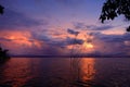 Beautiful sunset at a lake Royalty Free Stock Photo