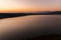 Beautiful sunset on the lake, Chiang Mai Royalty Free Stock Photo