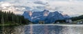 Beautiful sunset in Lake Misurina, natural landscapes in Dolomites, Italy Royalty Free Stock Photo