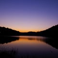 Beautiful sunset lake and mountain Royalty Free Stock Photo