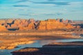Lake powell and rock cliffs at alstrom point viewpoint, Utah, USA