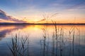 Sunset at Lake Starnberg Royalty Free Stock Photo
