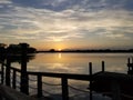 Beautiful sunset lake Sumter landing the Villages FL Royalty Free Stock Photo