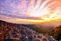 Beautiful sunset in Lan Hin Pum , Phu Hin Rong Kla National Park, Phitsanulok