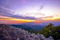 beautiful sunset at Lan Hin Pum , Phu Hin Rongkla national park Royalty Free Stock Photo